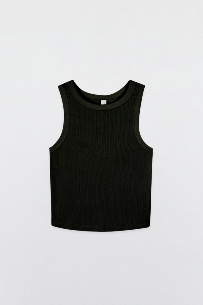 Áo Tanktop crop thun tăm màu đen