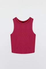 Áo Tanktop crop thun tăm hồng