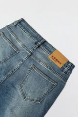 Quần jeans ống flare denim màu stone wash