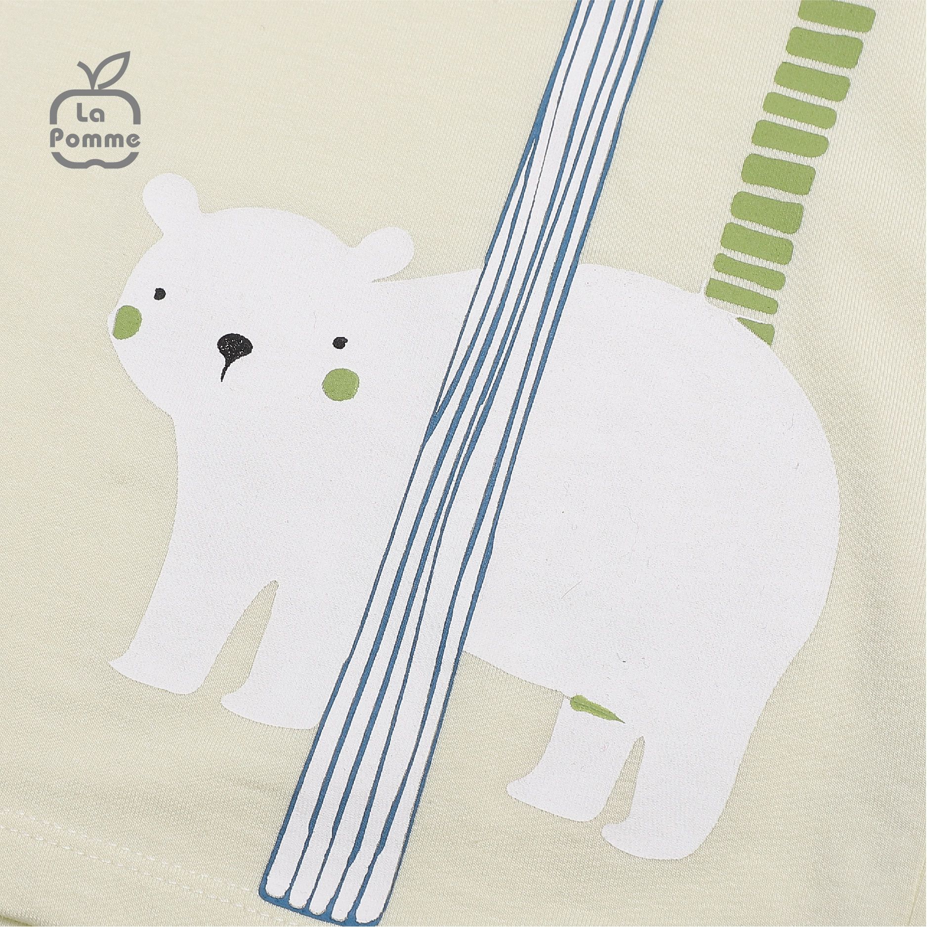 Bộ ba lỗ La Pomme Gấu trắng Bắc cực - Xanh
