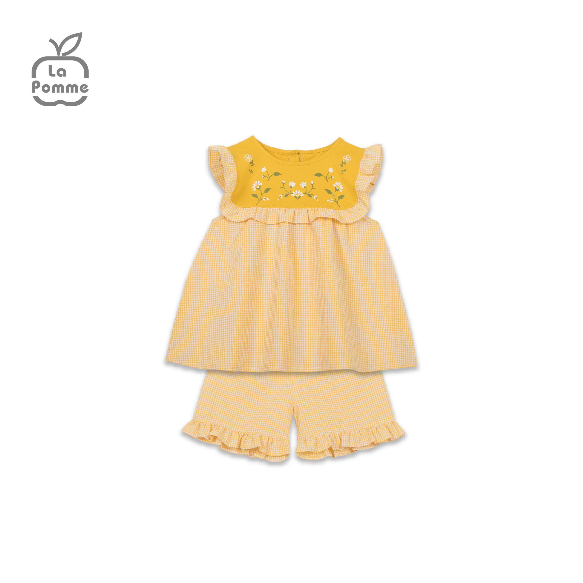 Bộ ba lỗ La Pomme Caro Babydoll - Xanh