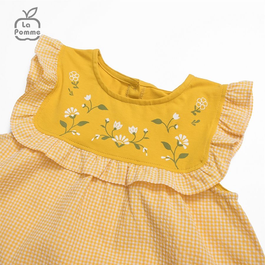 Bộ ba lỗ La Pomme Caro Babydoll - Xanh
