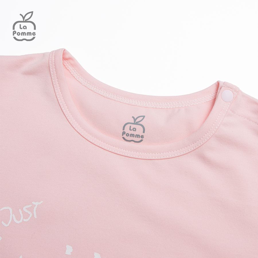 Bộ cộc tay La Pomme Shining Smile - Hồng