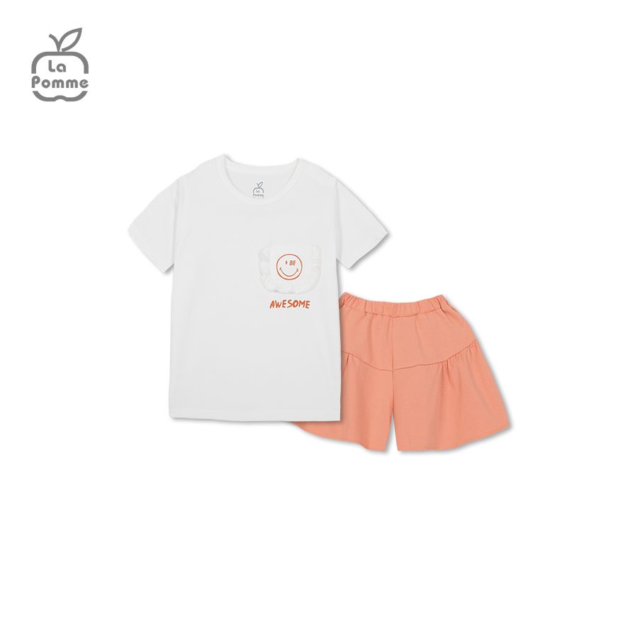 Bộ cộc tay La Pomme túi bèo - Vàng