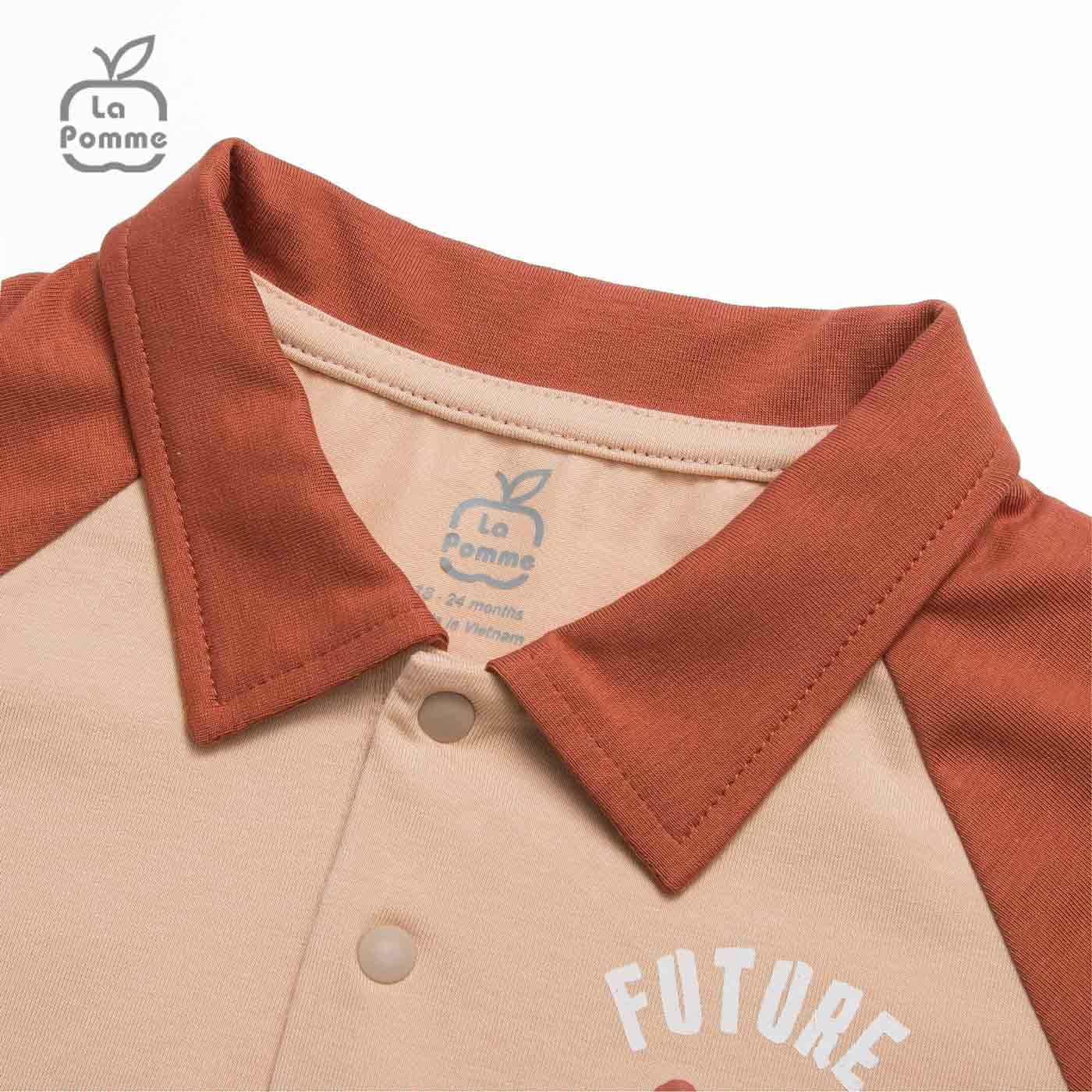 Bộ cộc tay La Pomme Smiling Polo - Ghi