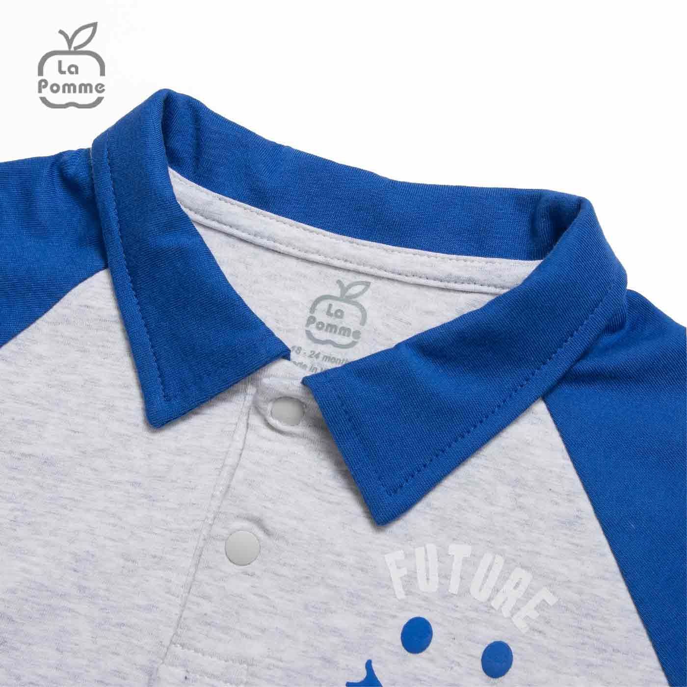 Bộ cộc tay La Pomme Smiling Polo - Be