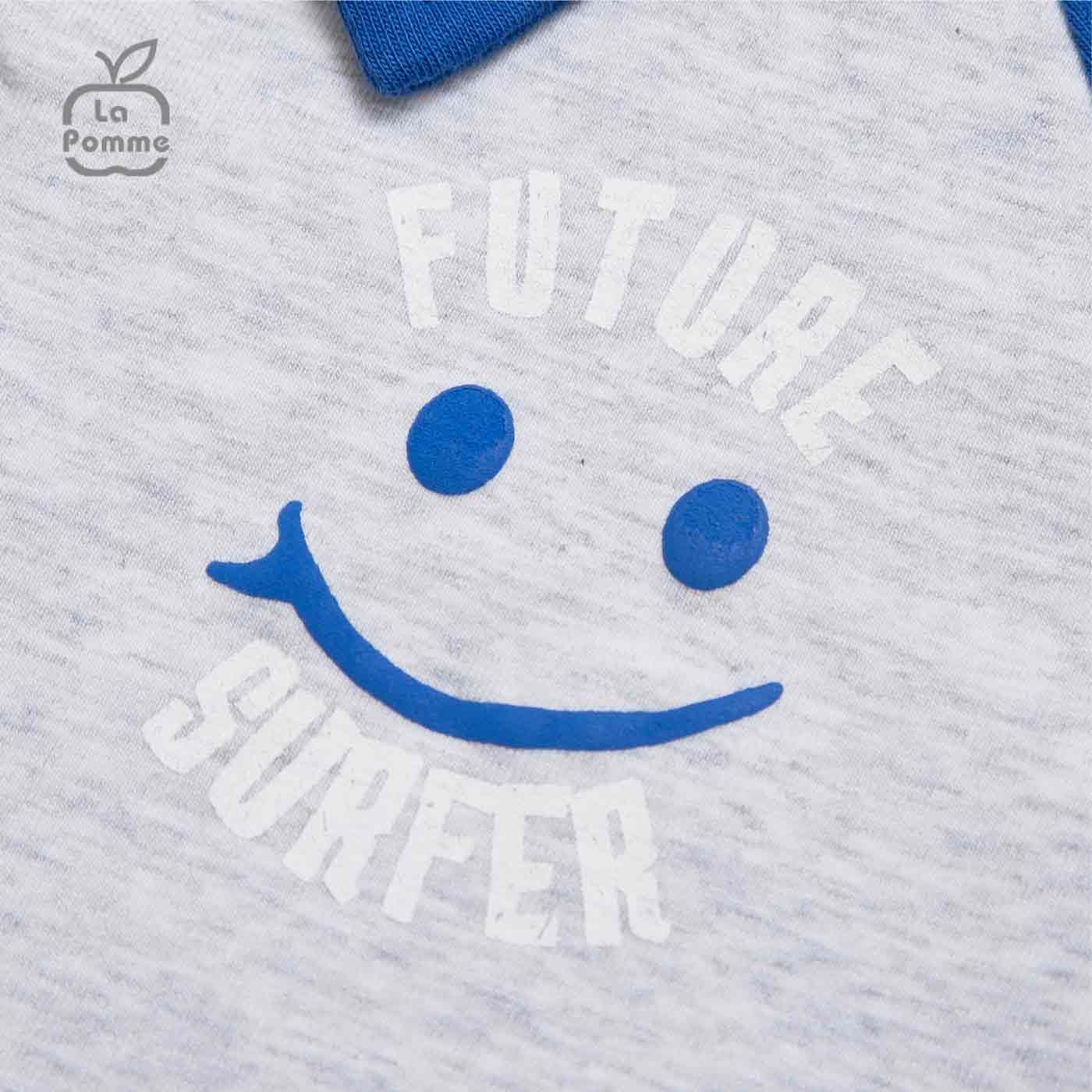 Bộ cộc tay La Pomme Smiling Polo - Ghi
