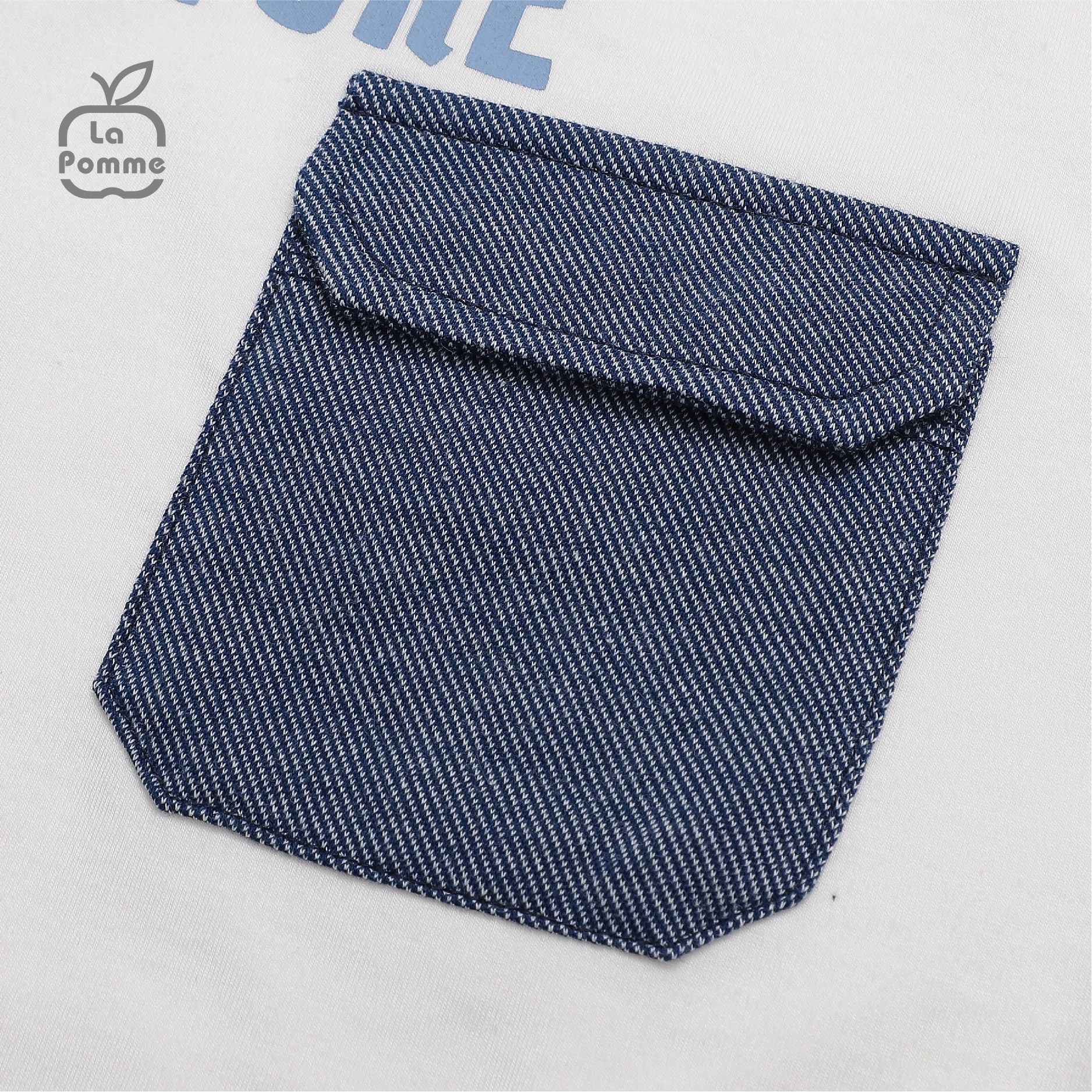 Bộ cộc tay La Pomme túi hộp năng động - Trắng