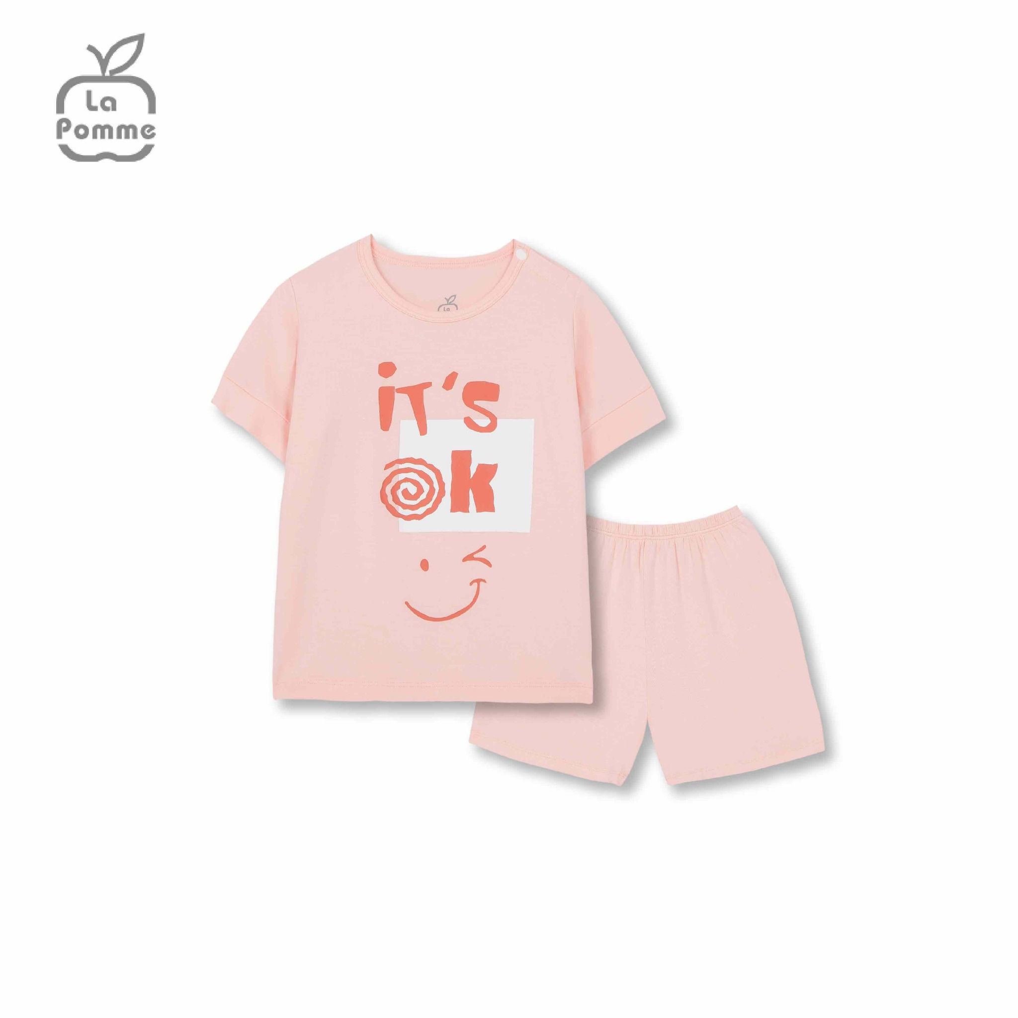 Bộ cộc tay La Pomme It's OK - Nâu