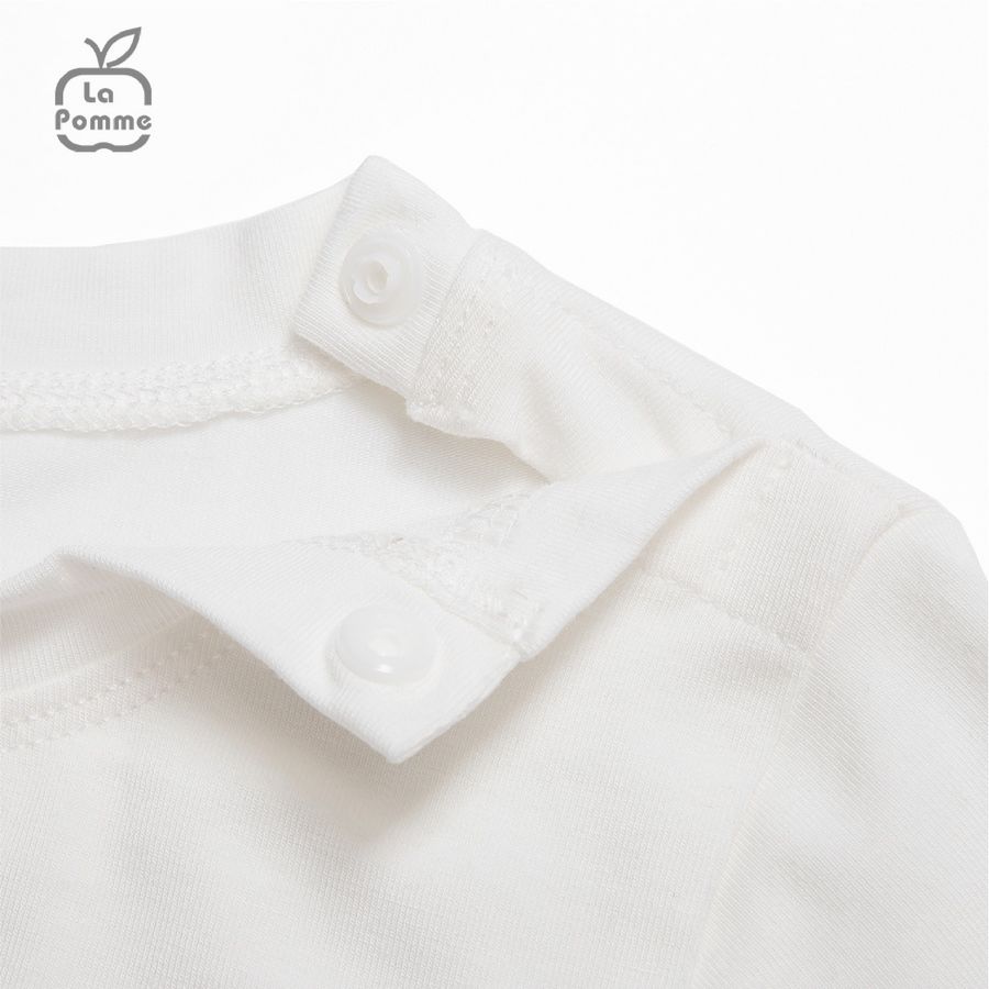 Bộ cộc tay La Pomme Caro túi rút - Trắng