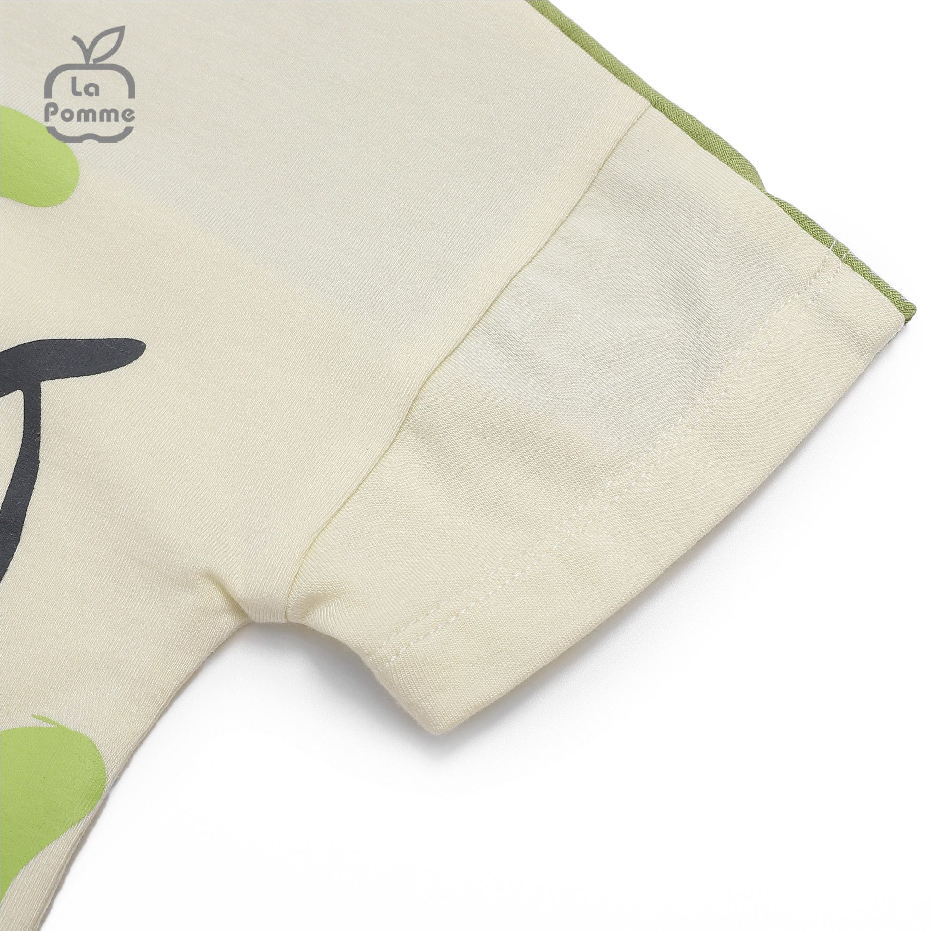 Bộ cộc tay La Pomme Báo đốm tập tô - Trắng