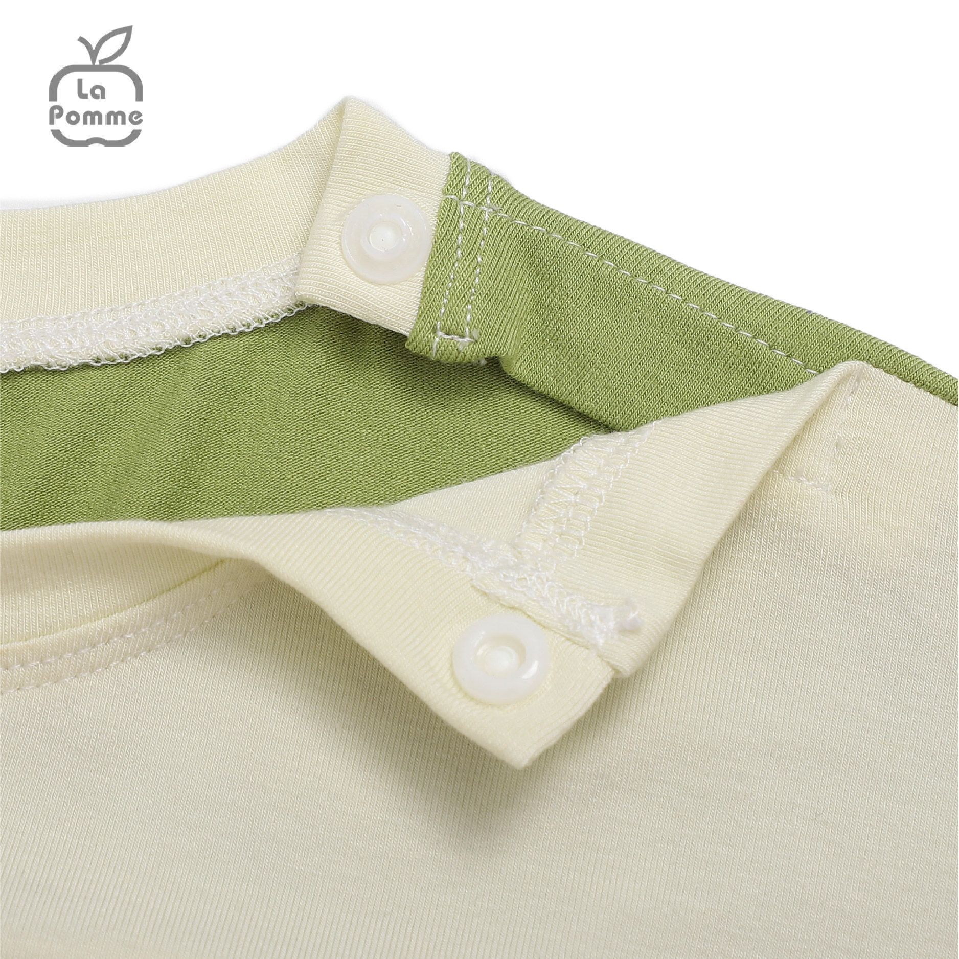 Bộ cộc tay La Pomme Báo đốm tập tô - Trắng