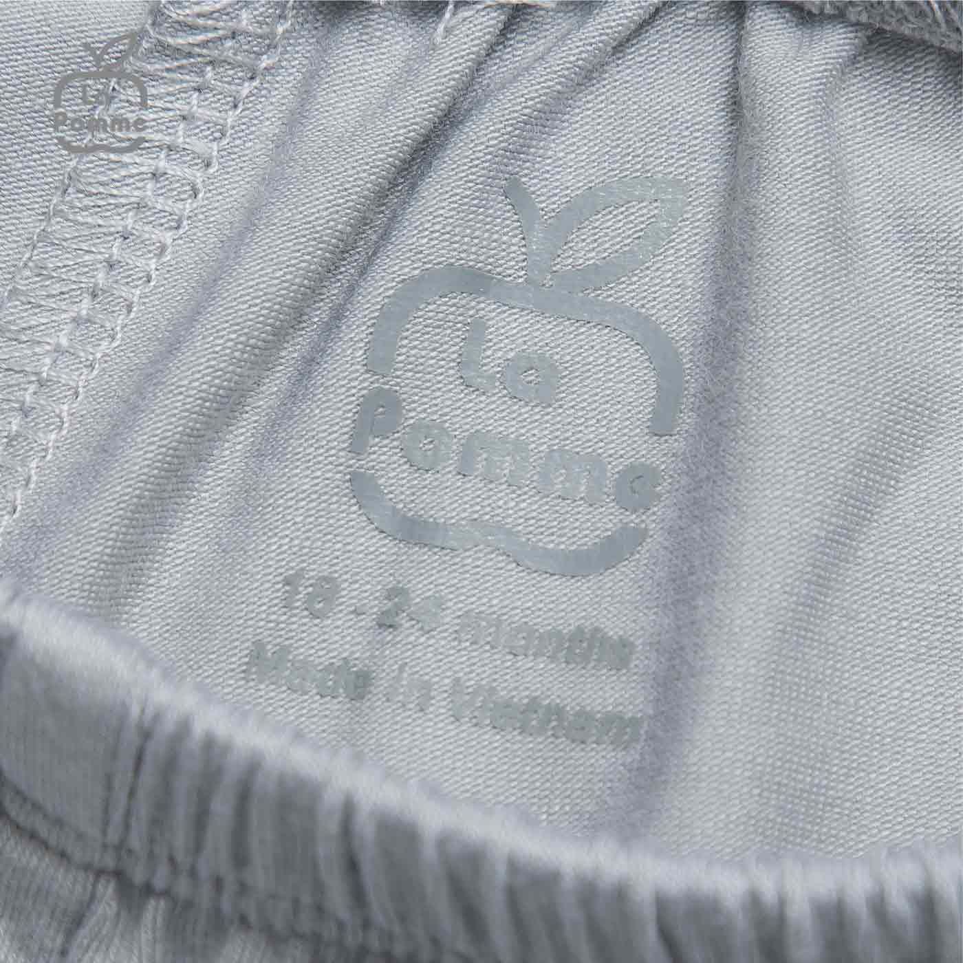 Bộ cộc tay La Pomme Funny Face - Ghi