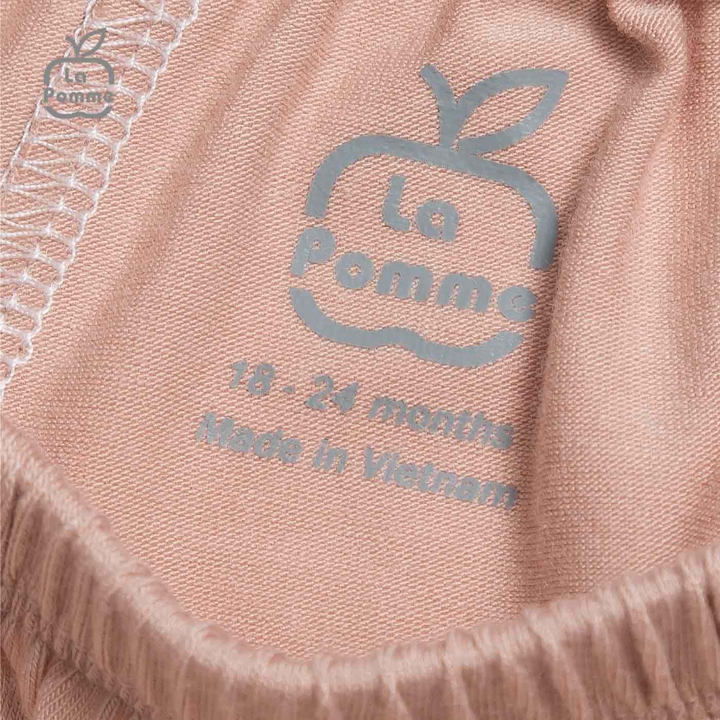 Bộ cộc tay La Pomme Funny Face - Trắng