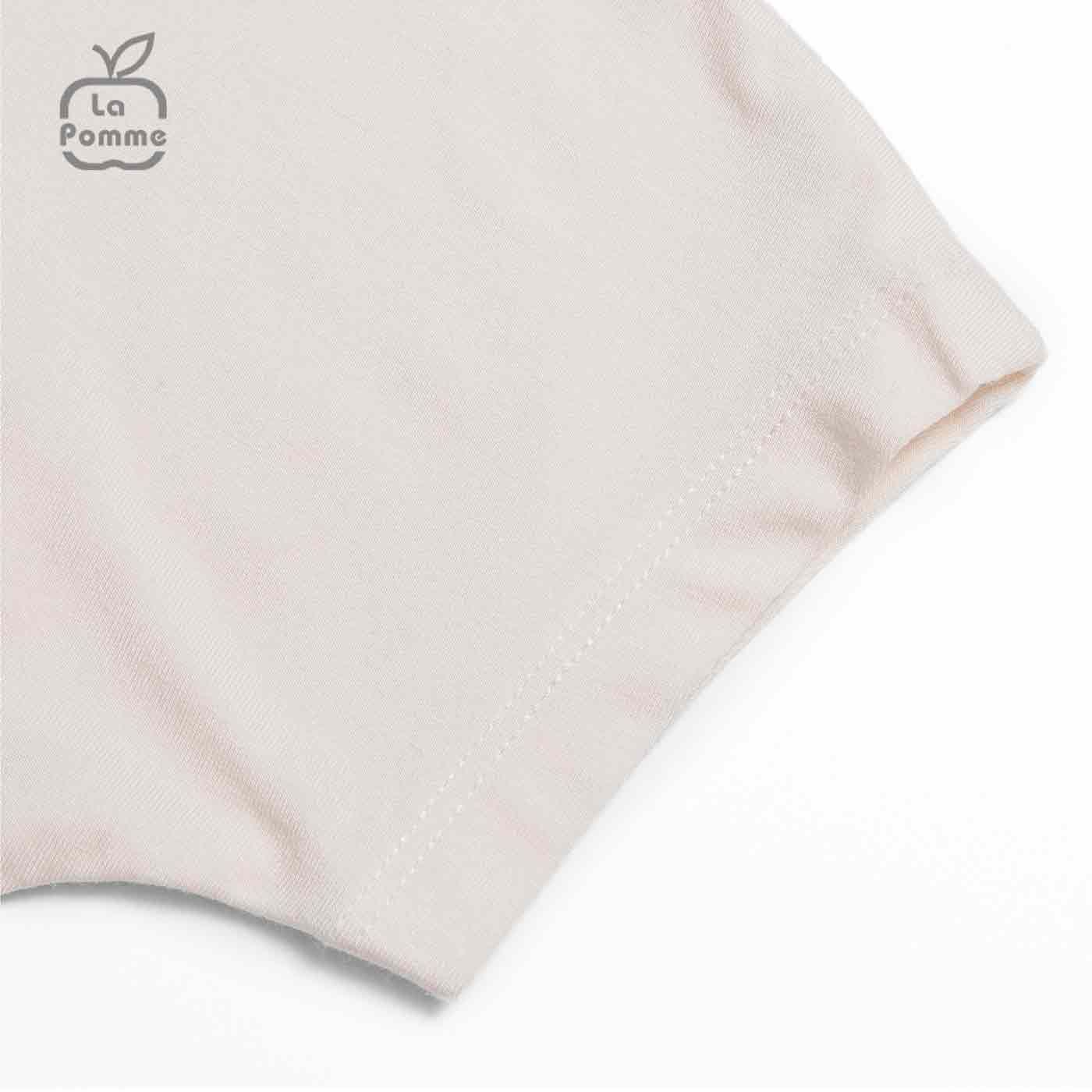 Bộ cộc tay La Pomme Funny Face - Trắng