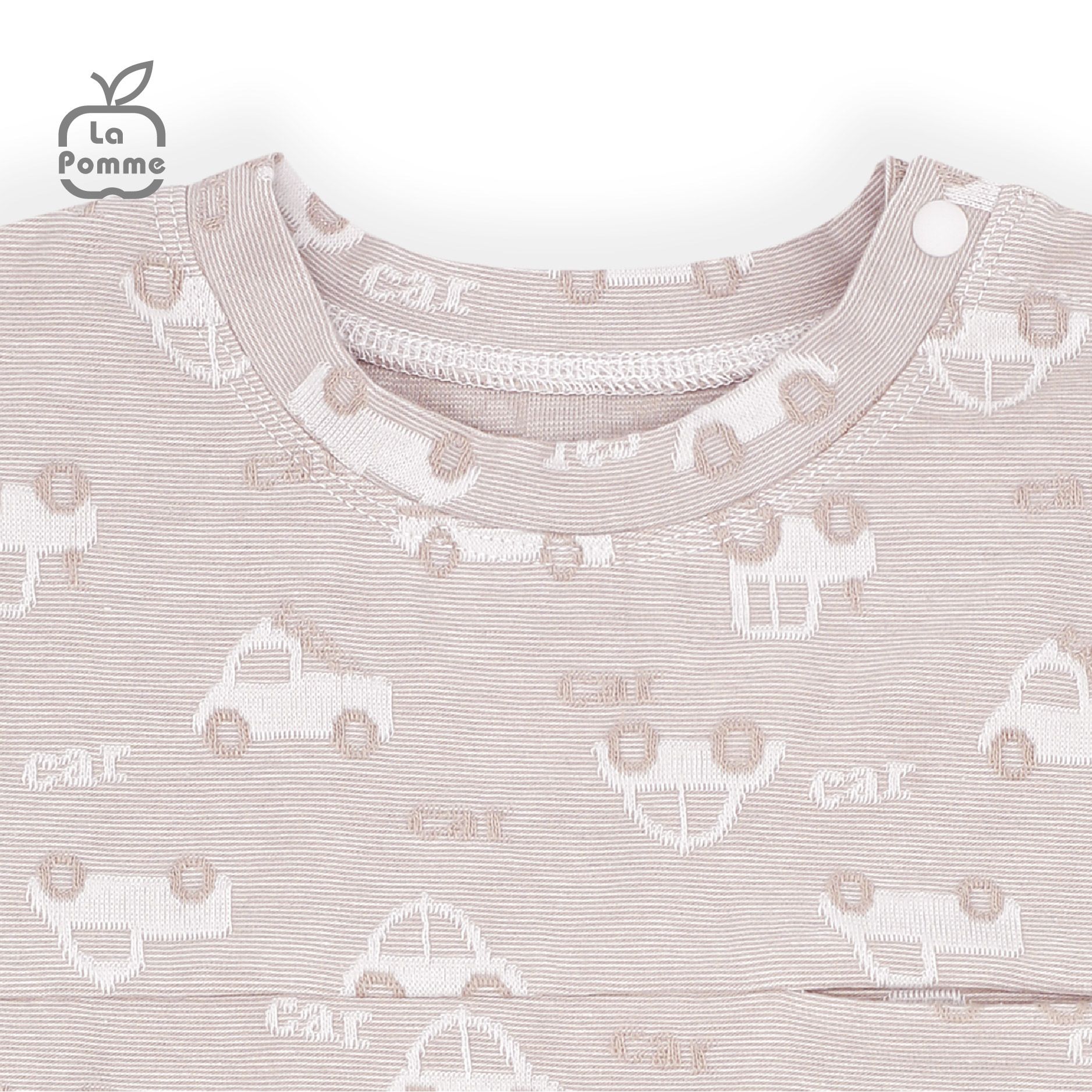 Bộ cộc tay La Pomme Tiny Car - Xanh