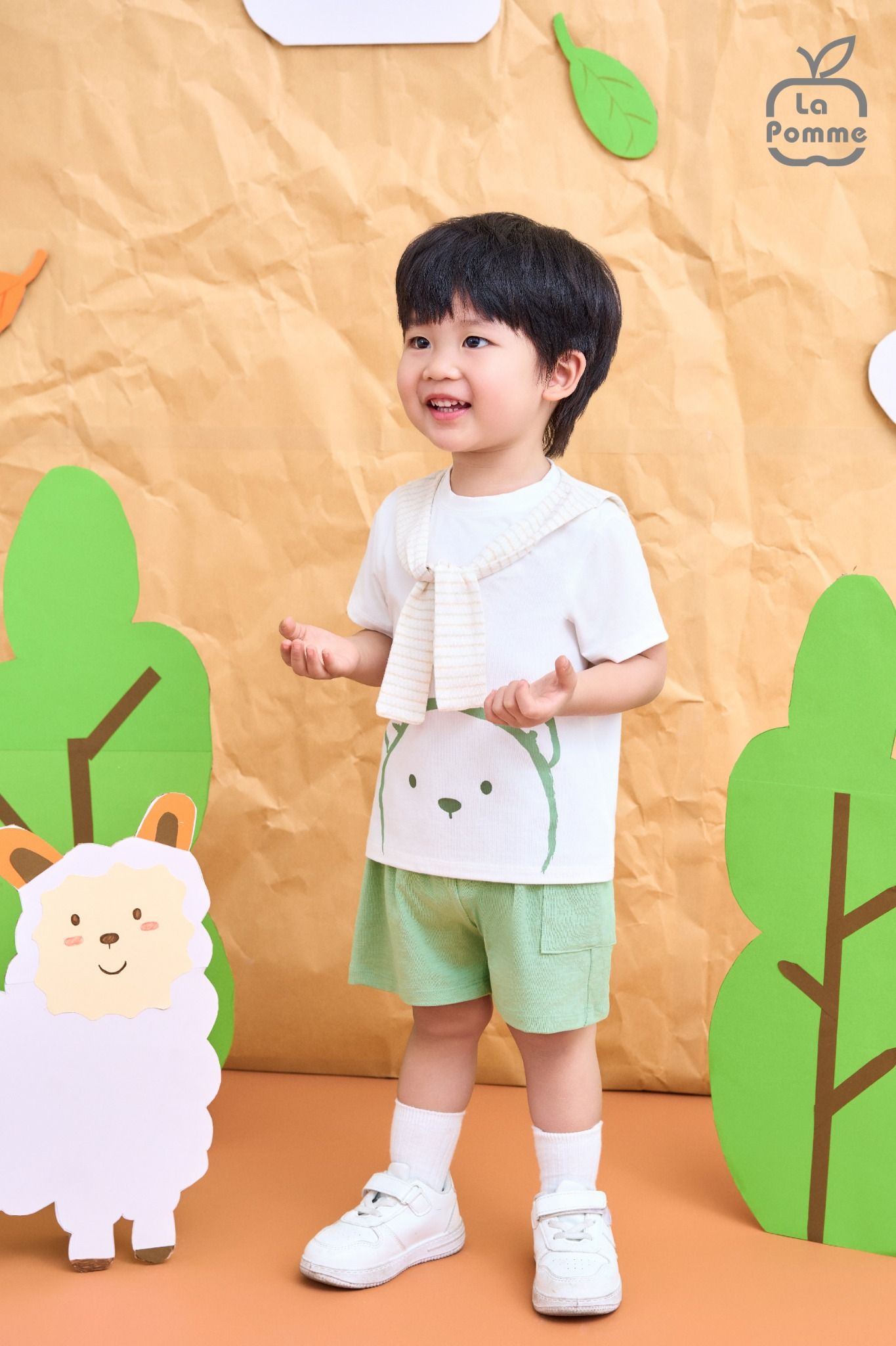 Bộ cộc tay La Pomme Funny Baby