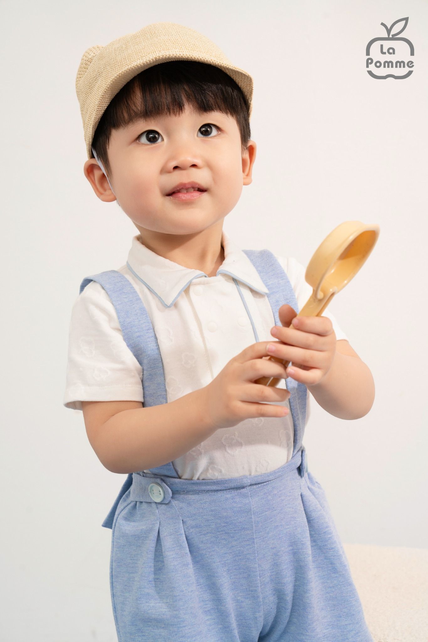 Bộ cộc tay La Pomme quần yếm thủy thủ nhí