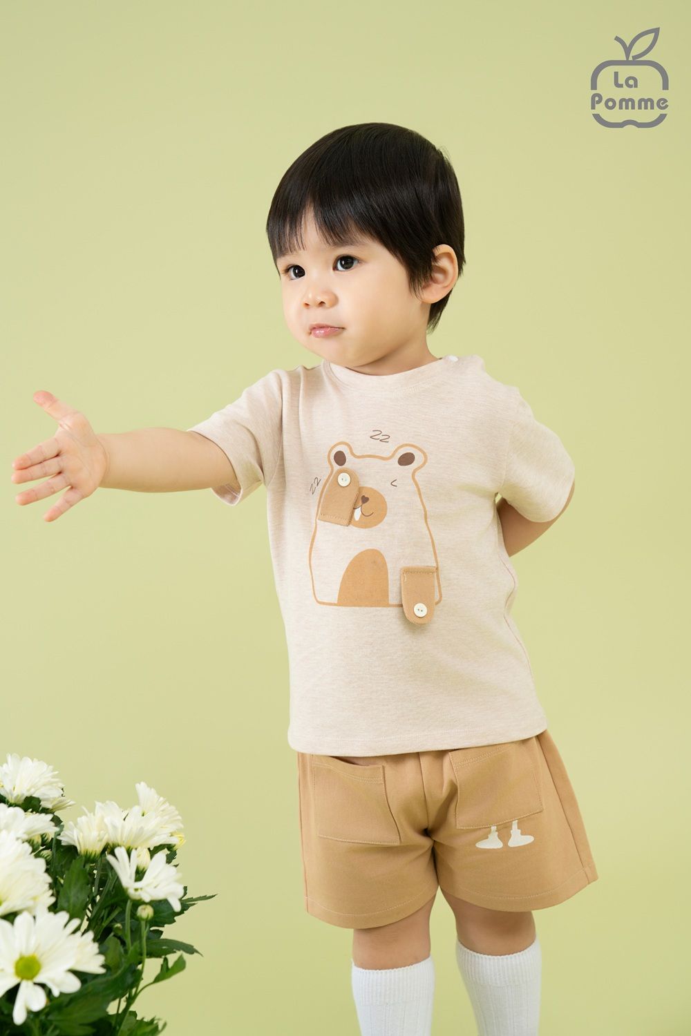 Bộ cộc tay La Pomme Bạn nhỏ đáng yêu