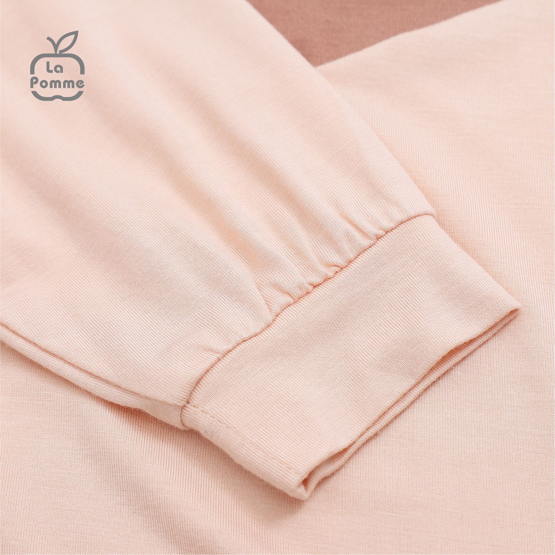 Bộ dài tay La Pomme phối sọc - Be