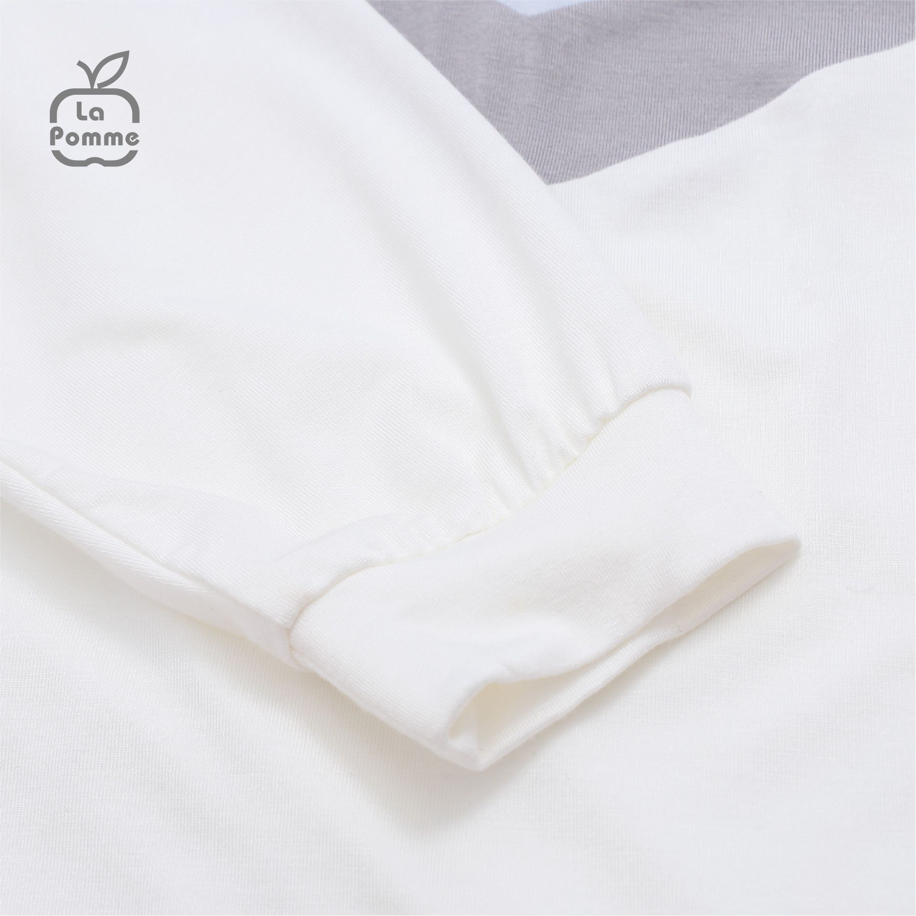 Bộ dài tay La Pomme phối sọc - Be