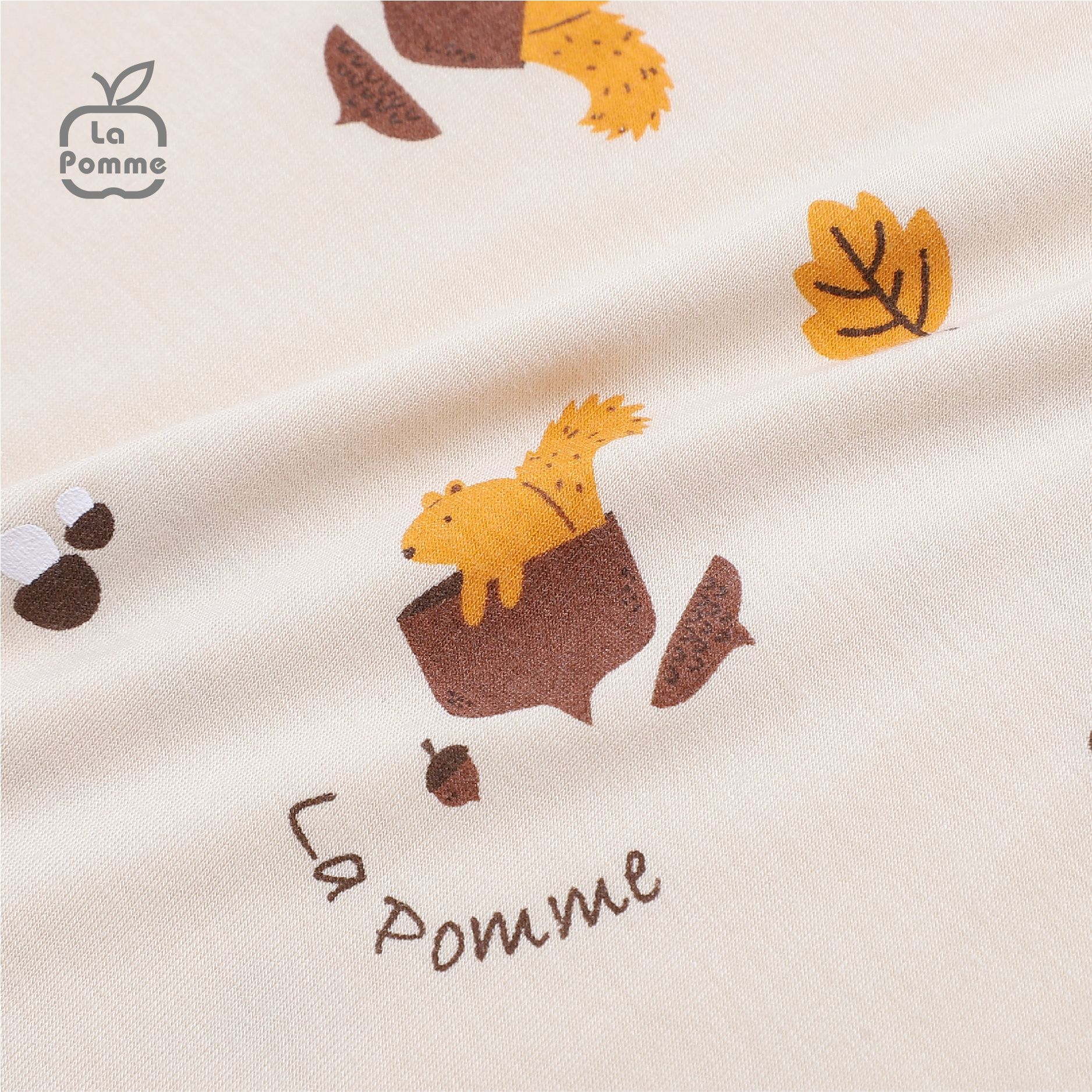 Bộ dài tay La Pomme Sóc nhí - Vàng