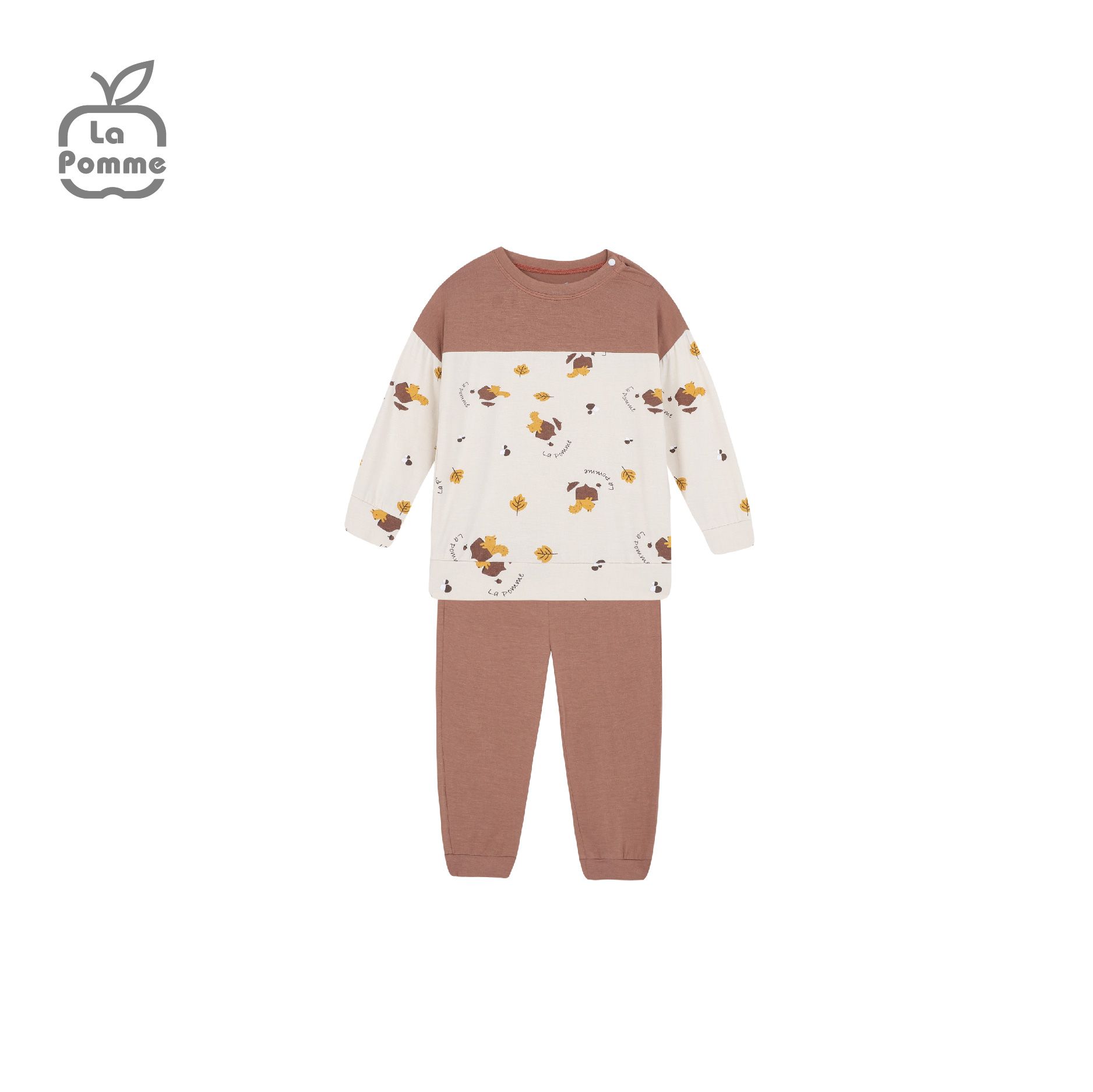 Bộ dài tay La Pomme Sóc nhí - Vàng