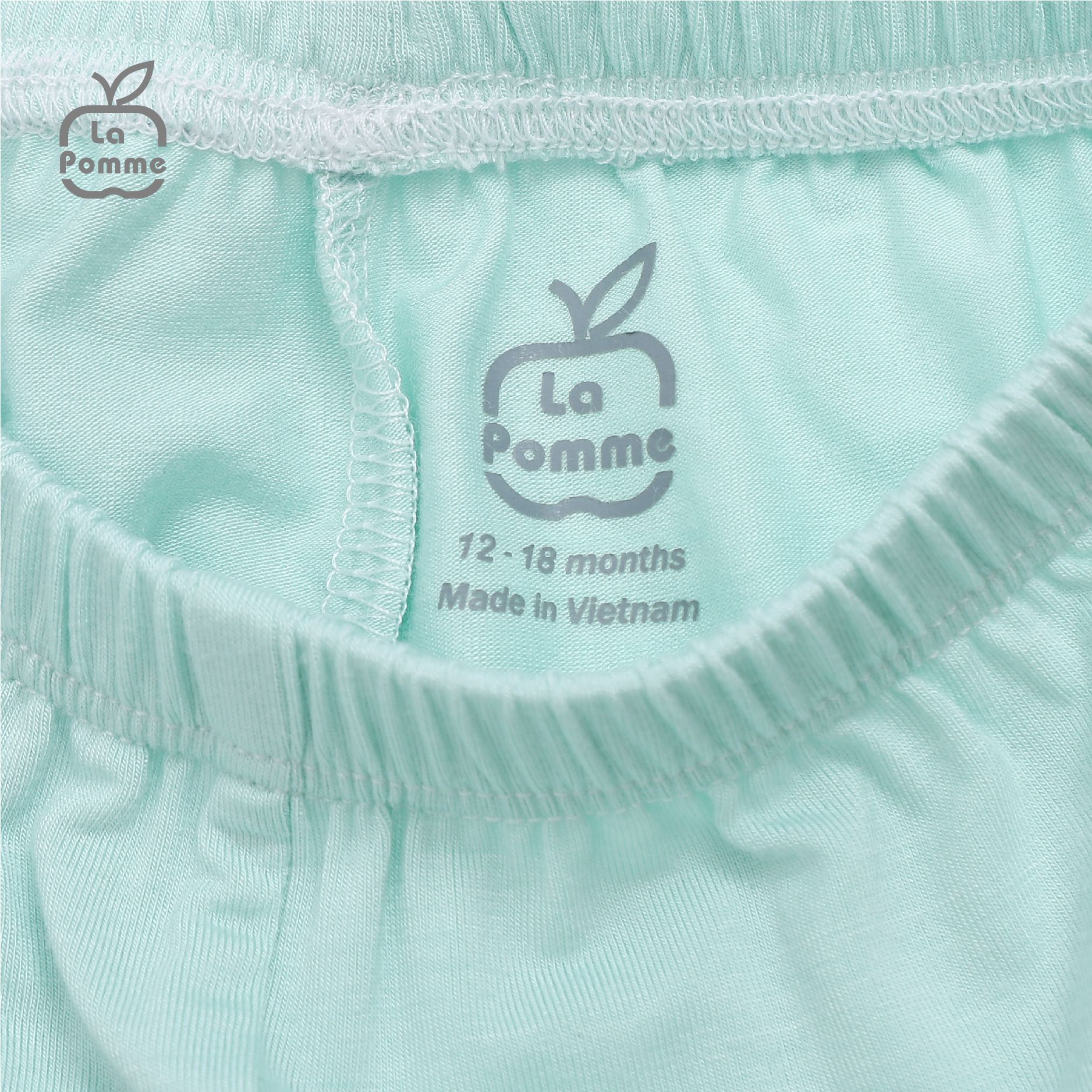 Bộ dài tay La Pomme Chú chó trắng Tommy - Xanh