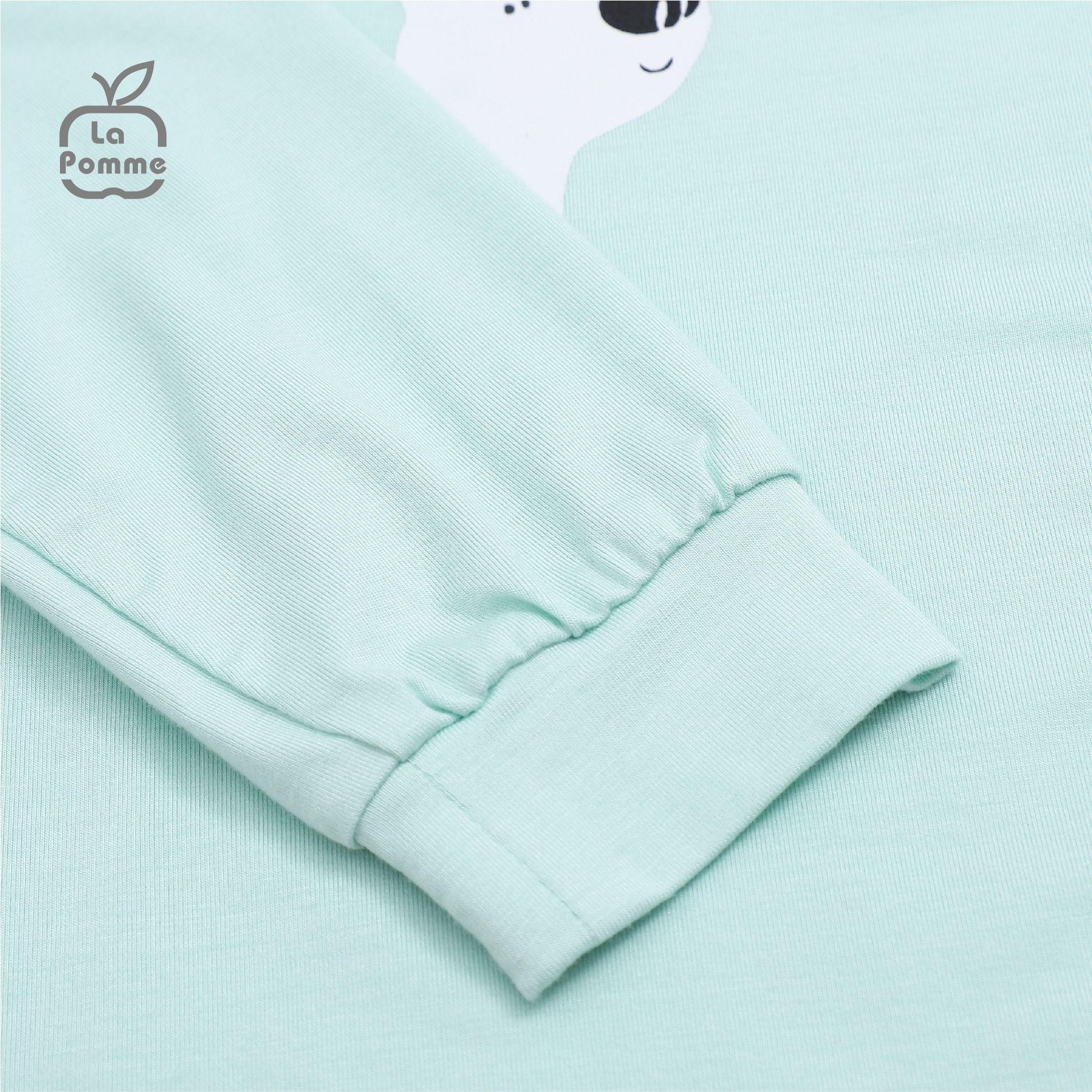 Bộ dài tay La Pomme Chú chó trắng Tommy - Hồng cam