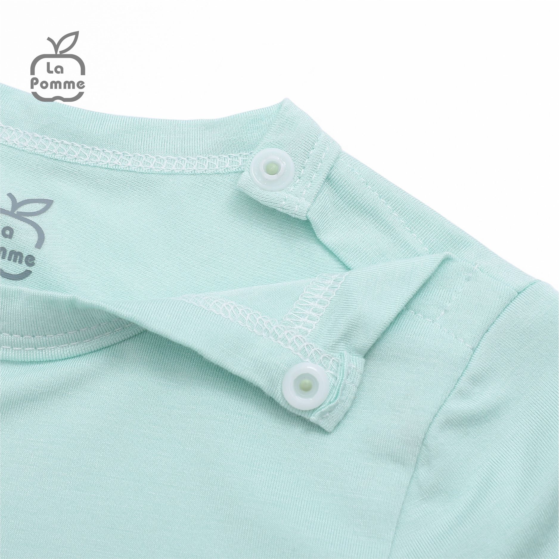 Bộ dài tay La Pomme Chú chó trắng Tommy - Xanh