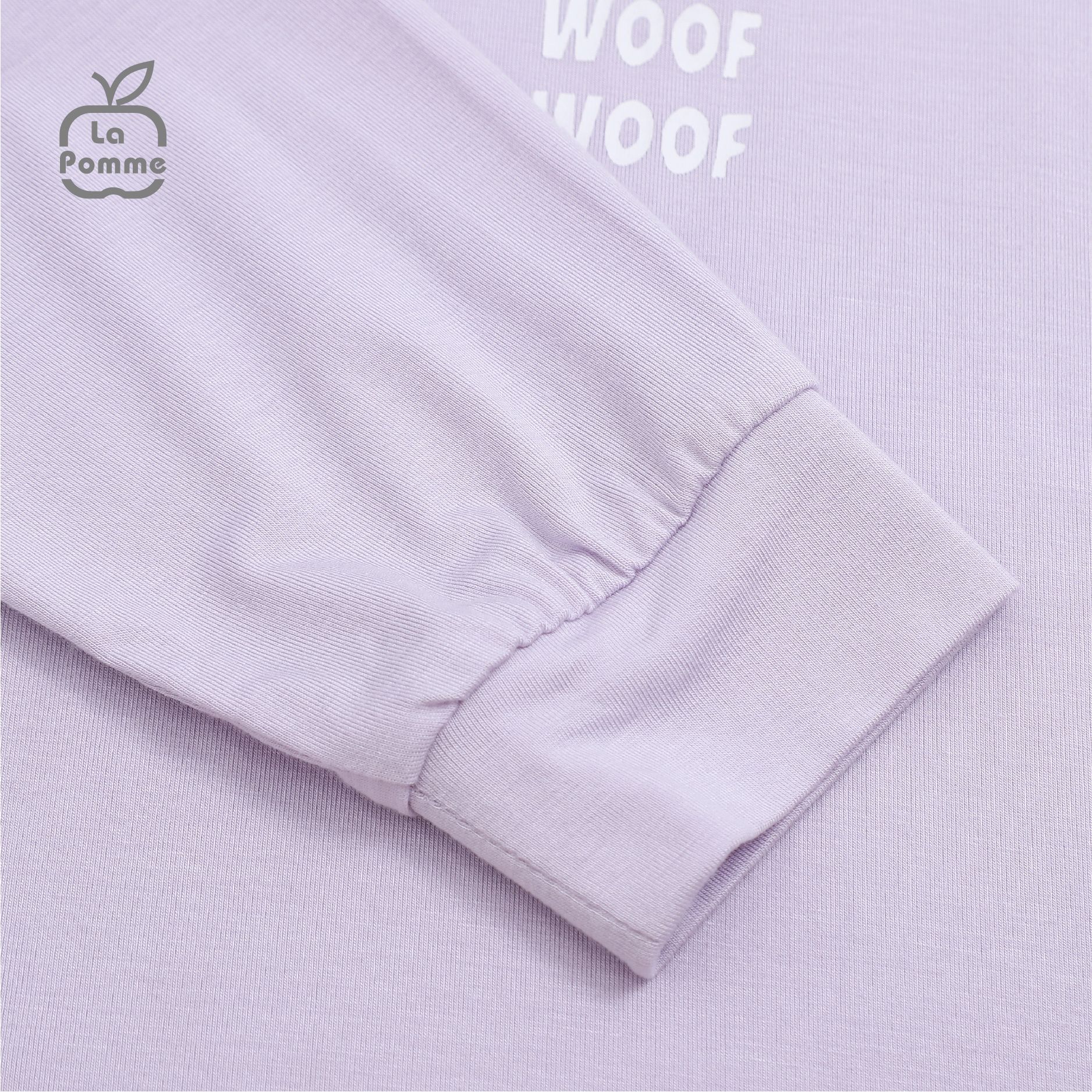 Bộ dài tay La Pomme Chú chó trắng Tommy - Hồng cam