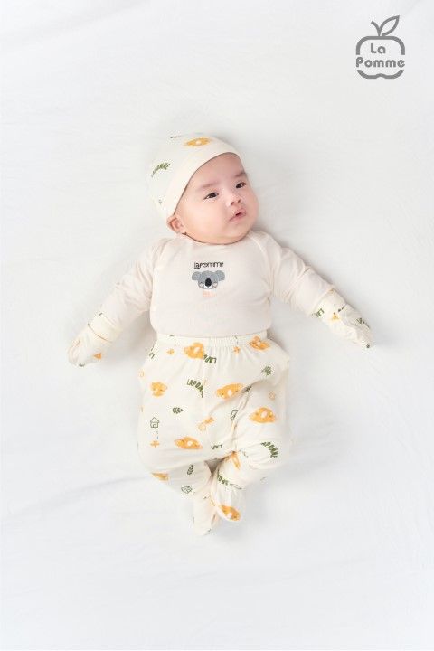 Bộ dài tay La Pomme cúc lệch Koala tinh nghịch - Be