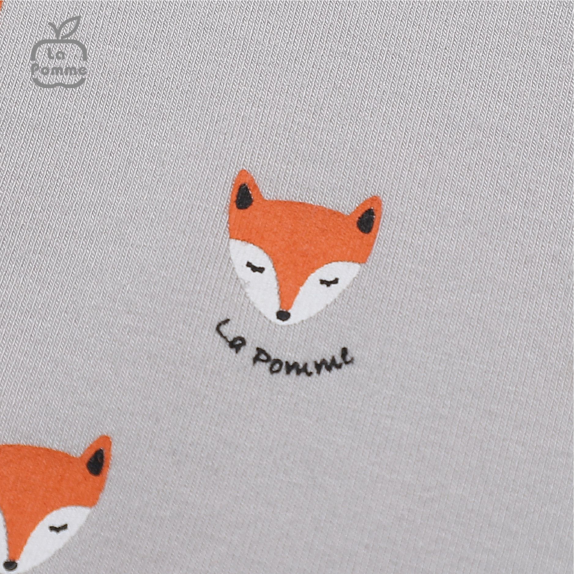 Bộ dài tay La Pomme cúc giữa Baby Racoon - Nâu