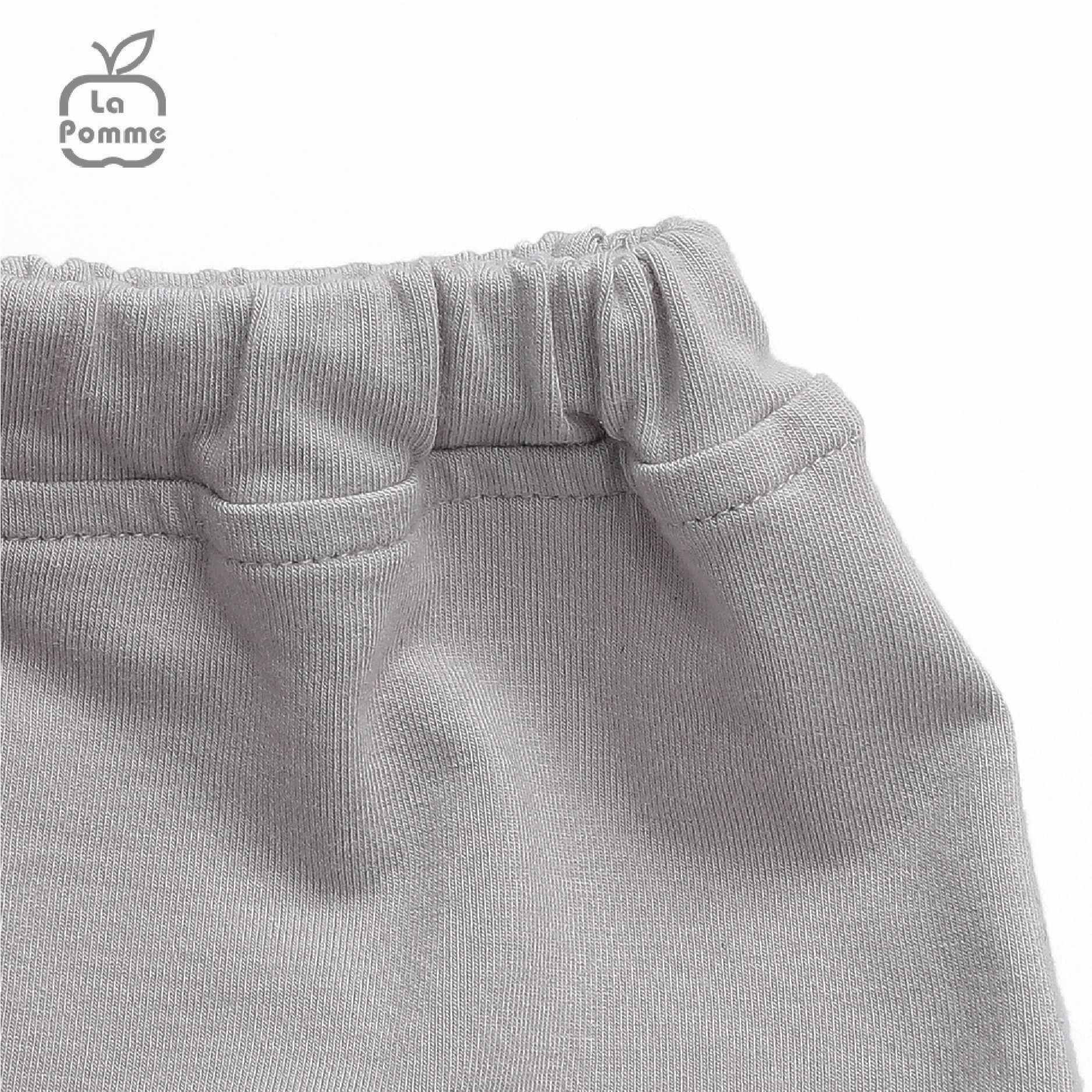 Bộ dài tay La Pomme cúc giữa Baby Racoon - Hồng