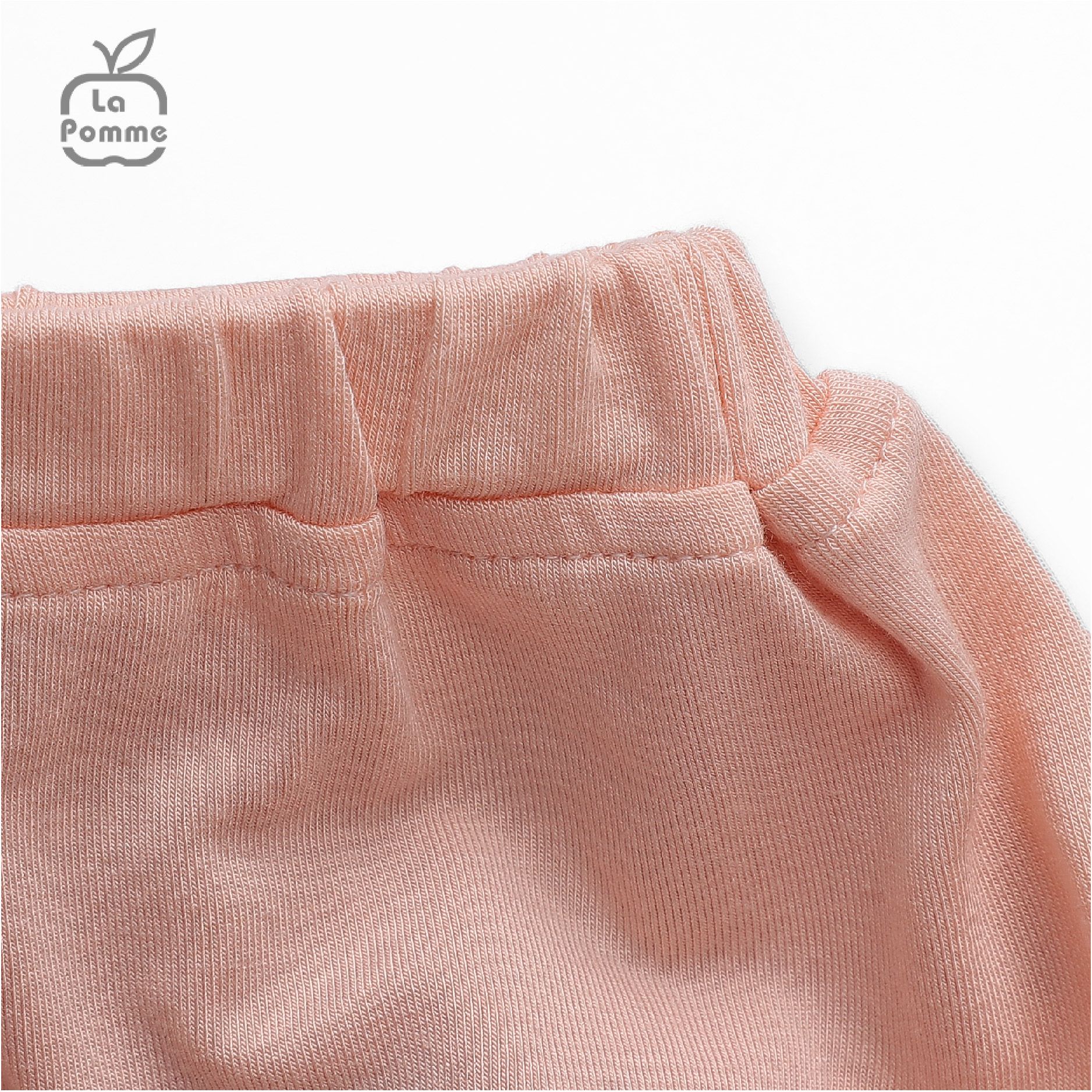 Bộ dài tay La Pomme cúc giữa Baby Racoon - Hồng