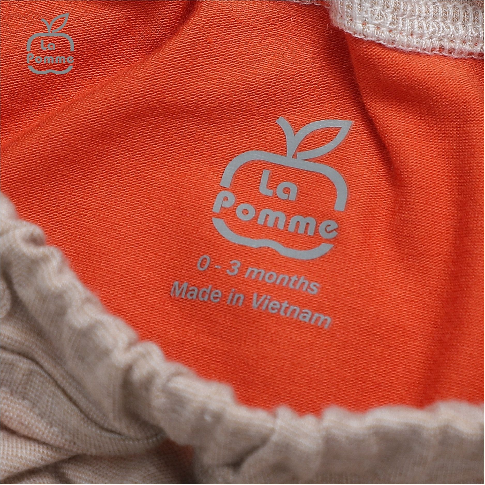 Bộ dài tay La Pomme cúc giữa Baby Racoon - Hồng