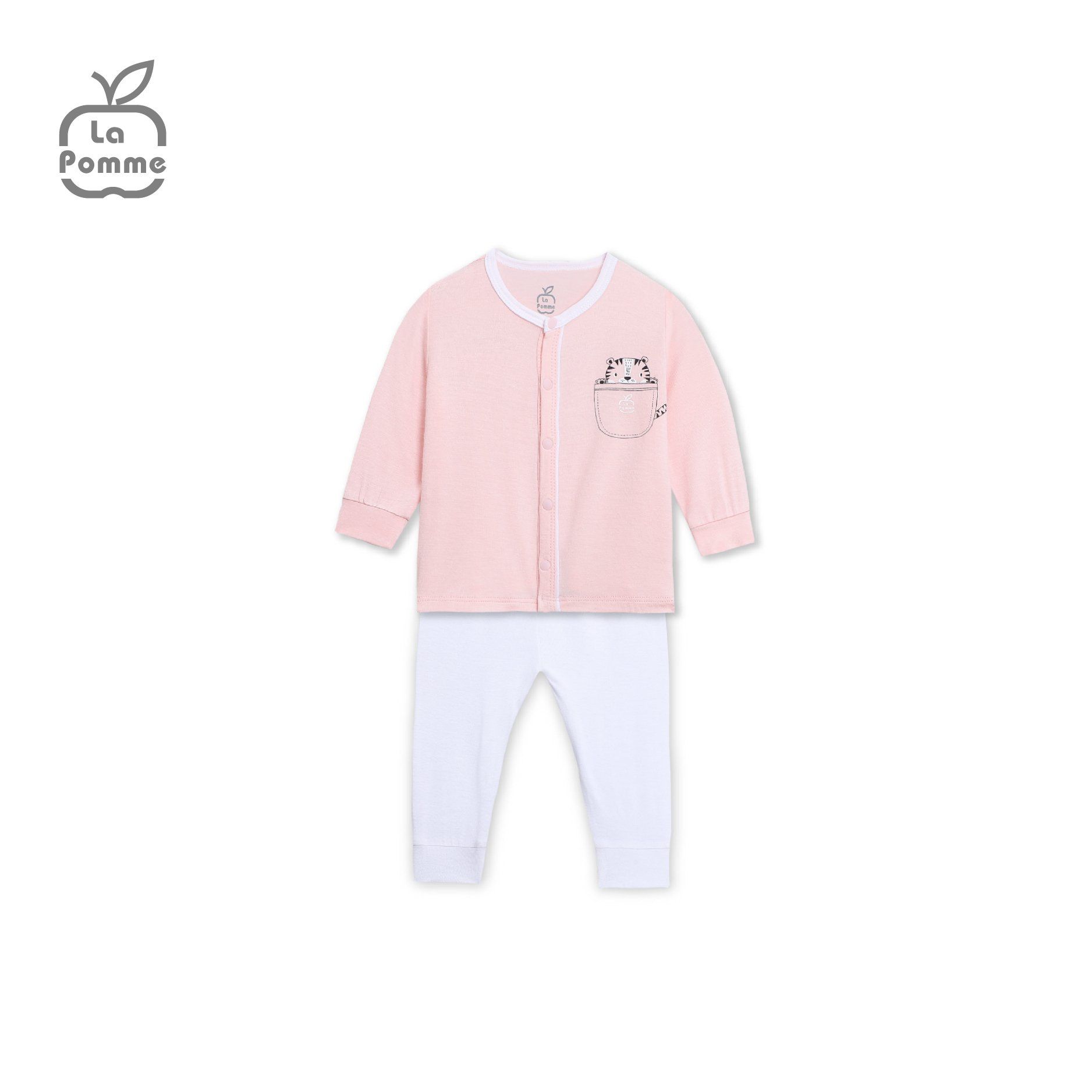 Bộ dài tay La Pomme cúc giữa Tiger Cub - Hồng