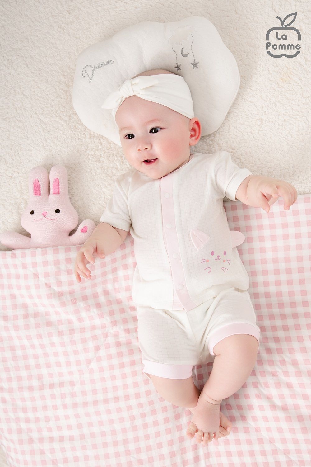 Bộ cộc tay cúc giữa La Pomme Bạn nhỏ ngộ nghĩnh