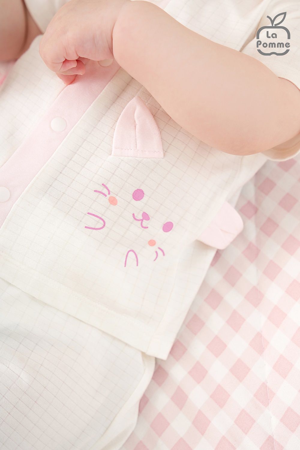 Bộ cộc tay cúc giữa La Pomme Bạn nhỏ ngộ nghĩnh