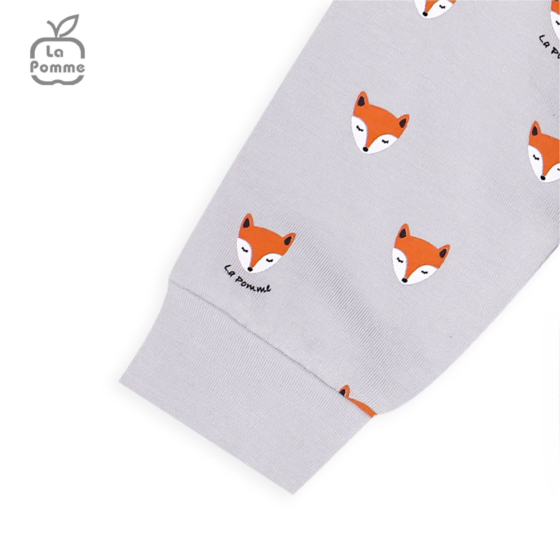 Bộ dài tay La Pomme cúc lệch Baby Racoon - Hồng