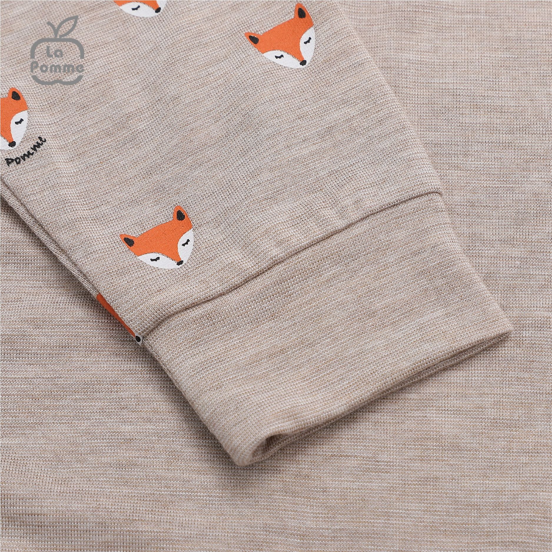 Bộ dài tay La Pomme cúc lệch Baby Racoon - Hồng