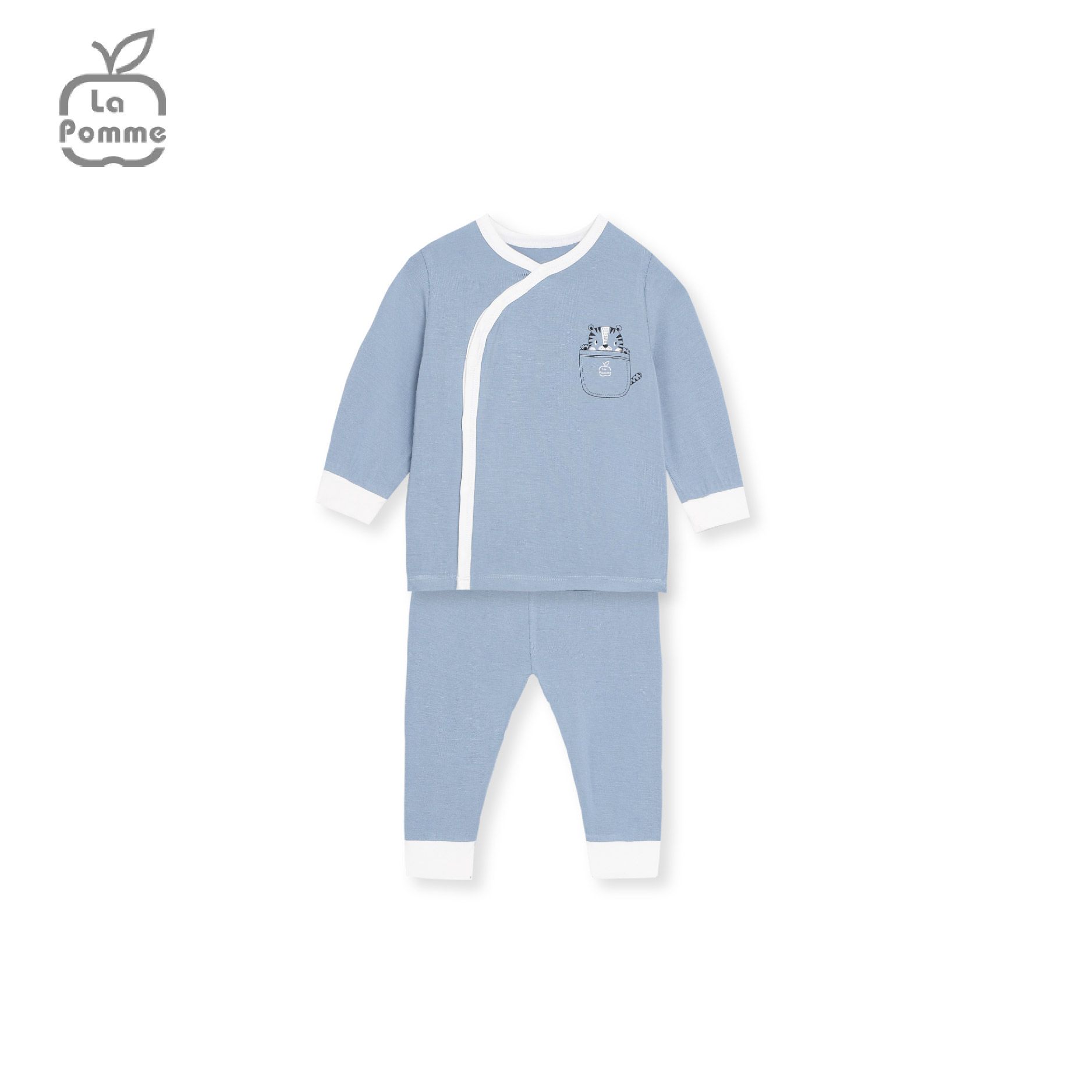 Bộ dài tay La Pomme cúc lệch Tiger Cub - Hồng