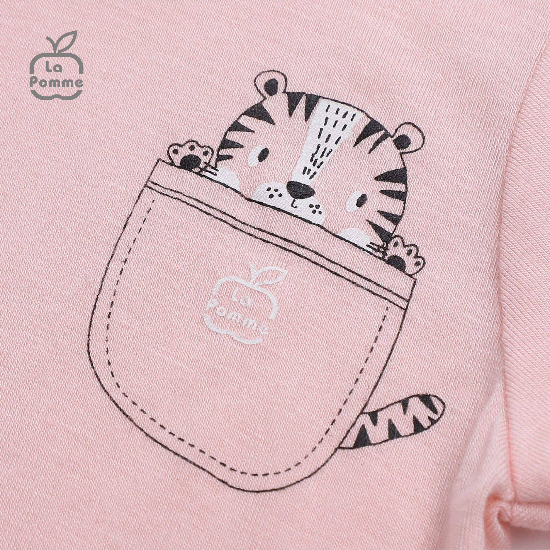Bộ dài tay La Pomme cúc lệch Tiger Cub - Hồng