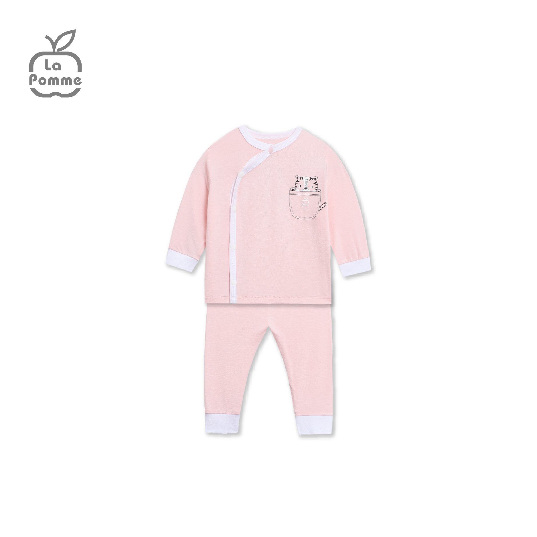 Bộ dài tay La Pomme cúc lệch Tiger Cub - Hồng
