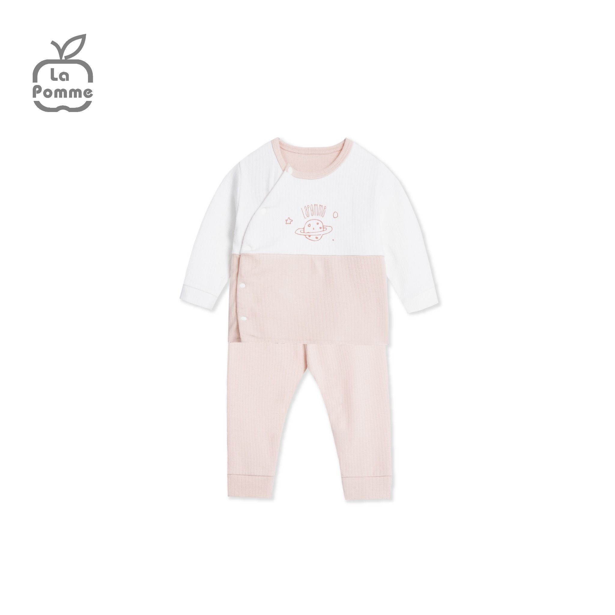 Bộ Dài Tay La Pomme Cúc lệch Fun Galaxy - Nâu