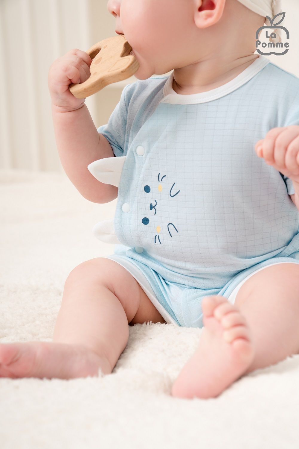 Bộ cộc tay cúc lệch La Pomme Bạn nhỏ ngộ nghĩnh