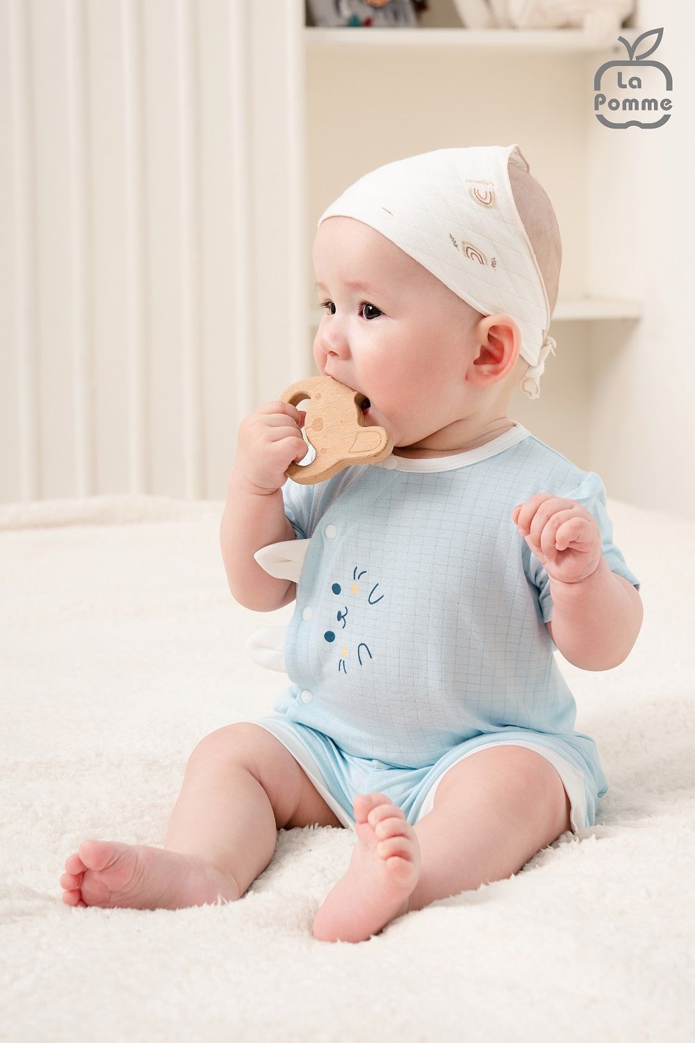 Bộ cộc tay cúc lệch La Pomme Bạn nhỏ ngộ nghĩnh