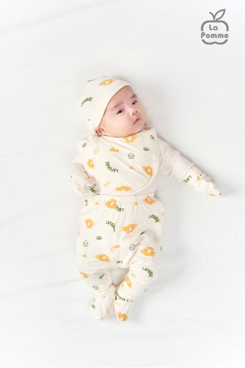 Bộ dài tay La Pomme cúc lệch Koala tinh nghịch - Ghi