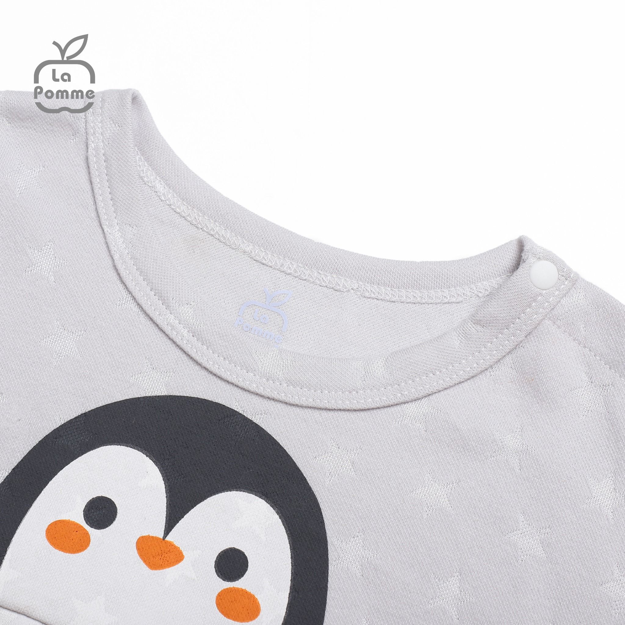 SL193 Bộ dài tay Chim cánh cụt La Pomme - Ghi