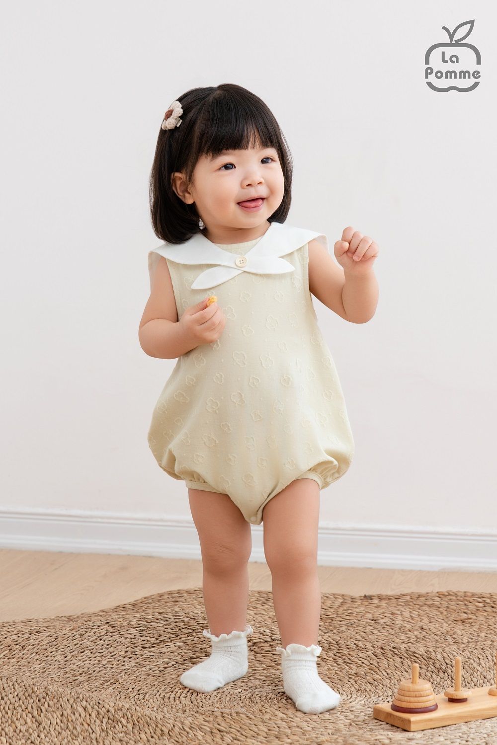 Body cộc tay La Pomme Cổ cách điệu